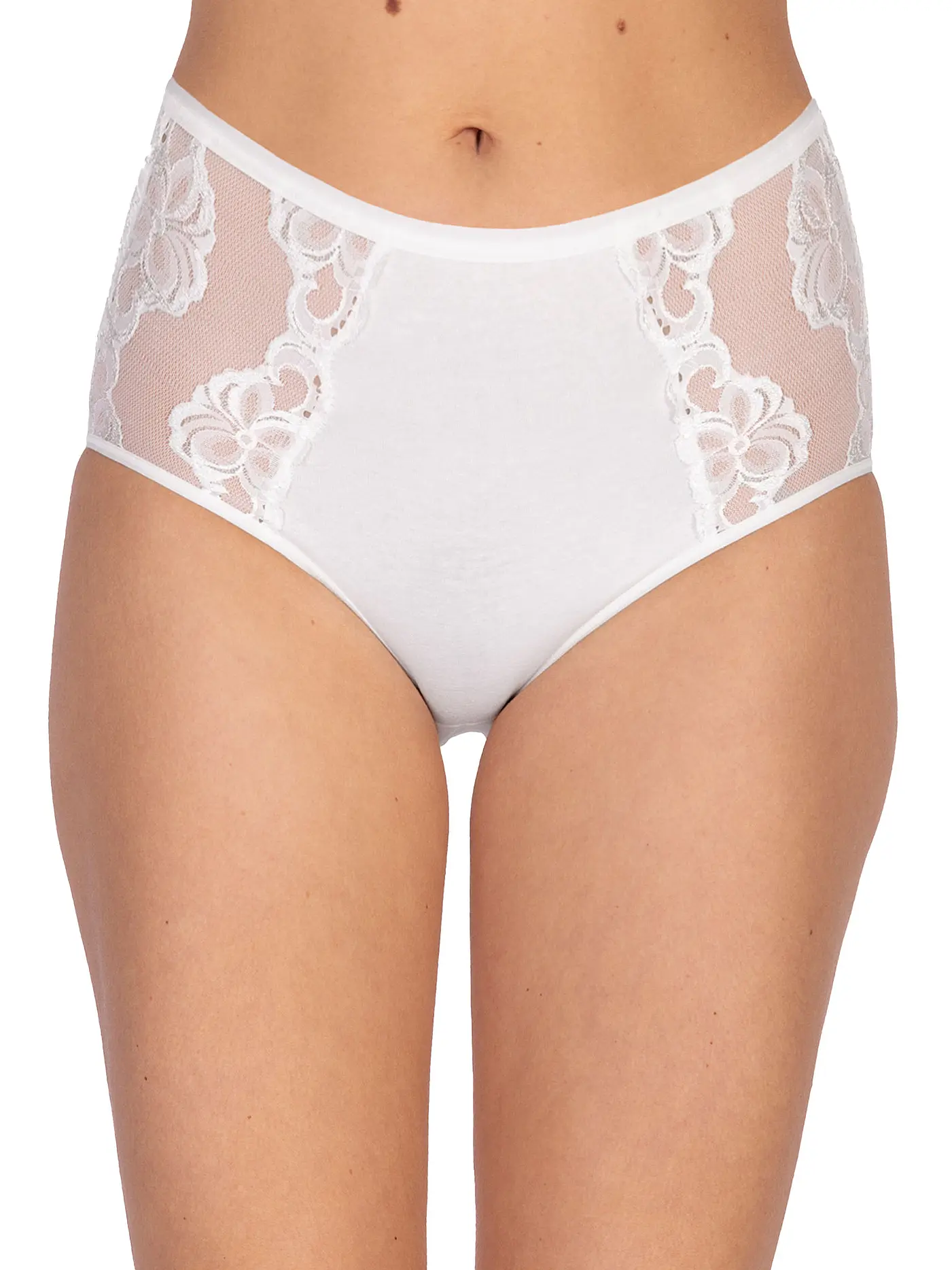 NINA VON C | Taillenslip mit Spitze Schwarz | weiss